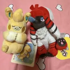 ポケモン ぬいぐるみ おねんねパモとトリミアン カブキカット、 2点セット