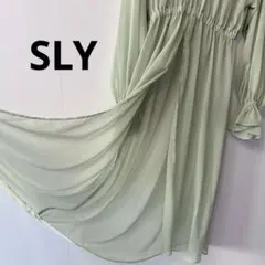 SLY 新品タグ付きスライ、シースルーロングワンピース