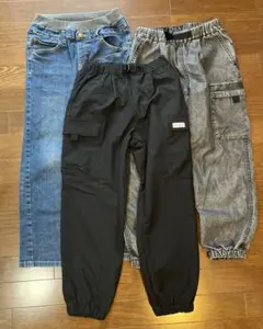 男の子140センチ　デニムとカーゴパンツセット