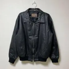 leather jacket スイングトップ 短丈 black ヴィンテージ