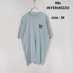 【値下げ◎】 INTERMEZZO / 刺繍 クルーネック コットン Tシャツ