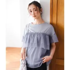 any SiS ⭐️ チュール フリル カットソー　プルオーバー　 半袖のサムネイル