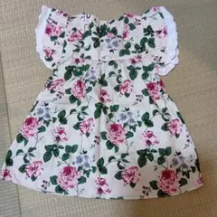 花柄フリル袖ブラウス110