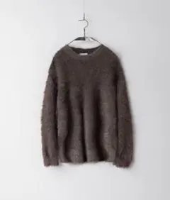 FEATHER SMOOTH MELANGE KNIT ブラウン　Sサイズ