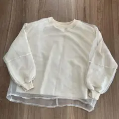 長袖　チュール　トップス