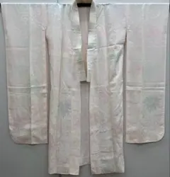 絹交織　袷　振袖用長襦袢　袖無双　半衿付き