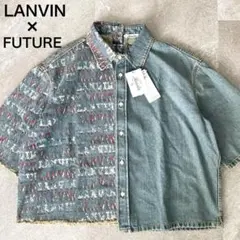 未使用/定価193,000円★ランバン×フューチャー 　デニムシャツ　半袖　Lのサムネイル