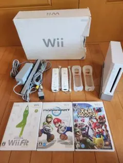 Wii本体+ゲームソフト3本セット【すぐに遊べる！】
