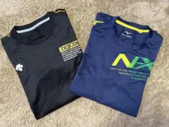 DESCENTE & MIZUNO バレーボールロングTシャツ 2枚セット