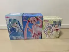 【新品未開封】初音ミク フィギュア 3体セット プライズ