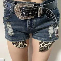 レディース　半パン　ショートパンツ　ジーンズ