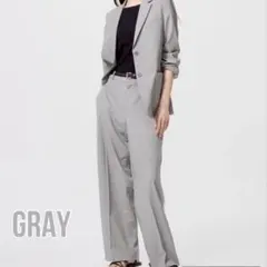 UNIQLO ベージュ 感動ワイドパンツ XL 丈長め