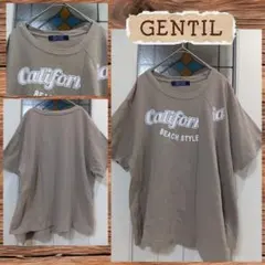 最終お値下げ☆GENTIL ロゴプリント 半袖Tシャツ ベージュ