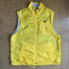 NIKE ナイキ 90s 白タグ　ナイロンベスト イエロー 古着　リバーシブル