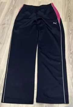 Puma ジャージパンツ 黒　プーマ ウインドブレーカー パンツ サイドライン