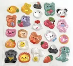 アニマル☆お野菜☆フルーツ☆ボンボンドロップシール☆おすそ分け