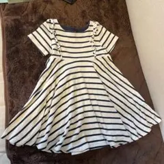 【美品】プティバトー　ストライプ 半袖ワンピース