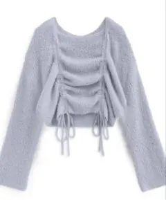 ドロストフェザーニットトップス[tu1498]