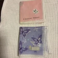 Hanae Mori 蝶と花柄ハンカチ 2点セット