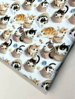 ラスト猫柄ハギレ④ちょっと長め53