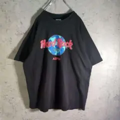 【USA製】Hard Rock CAFE ASPEN ロゴTシャツ 黒 Lのサムネイル