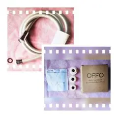 TOTO シャワーホース シルバー + OFFO 混合栓側接続アダプタのサムネイル