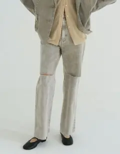 【CLANE/クラネ】スラッシュカットデニムパンツのサムネイル