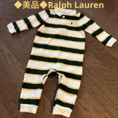 ◆美品◆Ralph Lauren 9M ストライプロンパース◆