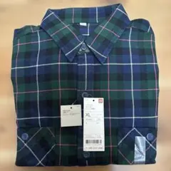 XL チェック柄 コットン長袖シャツ