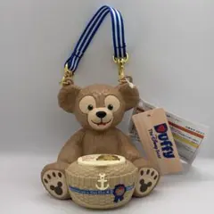タグ付き　ダッフィー ケース付きショルダー ストラップ 小物入れ TDS
