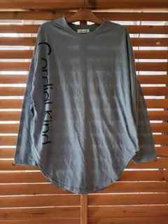 ひさ109様✨【ブルーグレー】 英字ロゴ薄手 長袖ロン Tシャツ春・秋