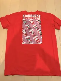 非売品Starbucks HOLIDAY WORLD Tシャツ レッドのサムネイル