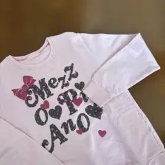 新品未使用　メゾピアノ　ピンク ハートリボン トレーナー　160cm