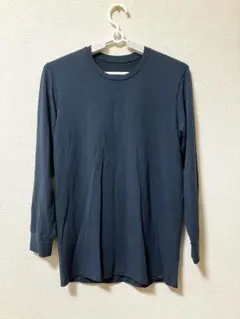 ユニクロ 極暖ヒートテック ネイビー 長袖 クールネック M