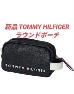 新品 TOMMY HILFIGERトミーヒルフィガーゴルフラウンドポーチブラック