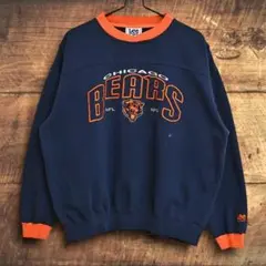 90s〜　Lee　NFL シカゴ ベアーズ　チームロゴ スウェット　ネイビー系