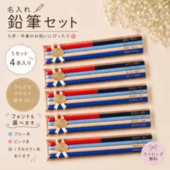 【名入れ鉛筆4本セット】入学祝い 卒園記念 卒業祝い ギフト ラッピング無料のサムネイル