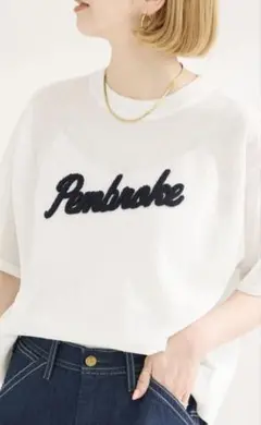 B.C STOCK シアーサガラ刺繍プルオーバー （ホワイト）のサムネイル