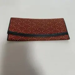 INDEN-YA 印傳屋 長財布 青海波柄 鹿革のサムネイル