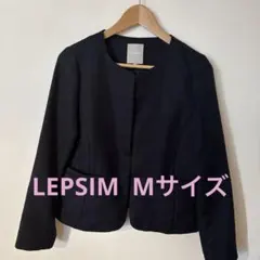 LEPSIM ノーカラージャケット　ネイビー