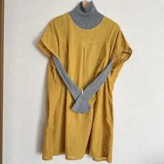未使用 cloudnineクラウドナイン 総刺繍チュニック 山吹色