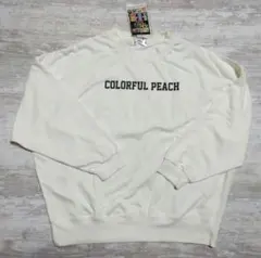 カラフルピーチ　長袖シャツ　トレーナー　白　レディース　4L　ゆあん　どぬく他