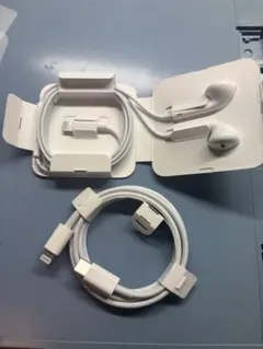 iPhone Lightningケーブルとイヤフォンセット
