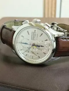 名機稀少38万。AEROWATCH グランドクラシック クロノ 自動巻き 腕時計 