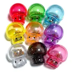 ぷかぷか　シャカシャカ　カラフルきのこ　9個セットのサムネイル