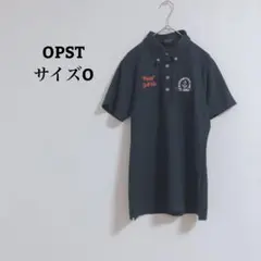 OPST　ポロシャツ　ゴルフウェア　刺繡　プリント　ストレッチ　薄手　サイズOのサムネイル