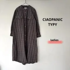 CIAOPANIC TYPY チェック柄ロングシャツワンピース