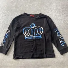 BABYDOLL 長袖カットソー 120 黒 王冠プリント
