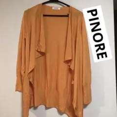 お値引き❤️薄地羽織りに♡PINORE オレンジ ボタン付きカーディガン