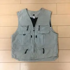 Lノースフェイスカモフラ迷彩5ポケットフィッシングベストタグ付き Lノースフェイスカモフラ迷彩5ポケットフィッシングベストタグ